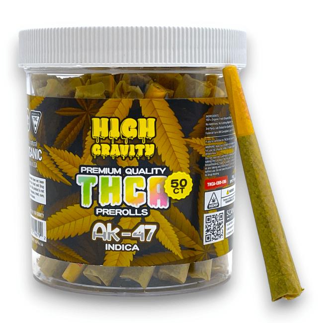 HIGH GRAVITY 50CT PRE-ROLL JARS AK 47 (INDICA) 725272742792